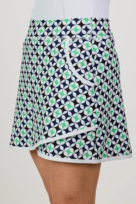 Sofibella GOLF COLLECTION Stardust Geo Skort 16"