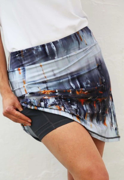 FAMARA Docklands A-Line Art Golf Skort 17.5"