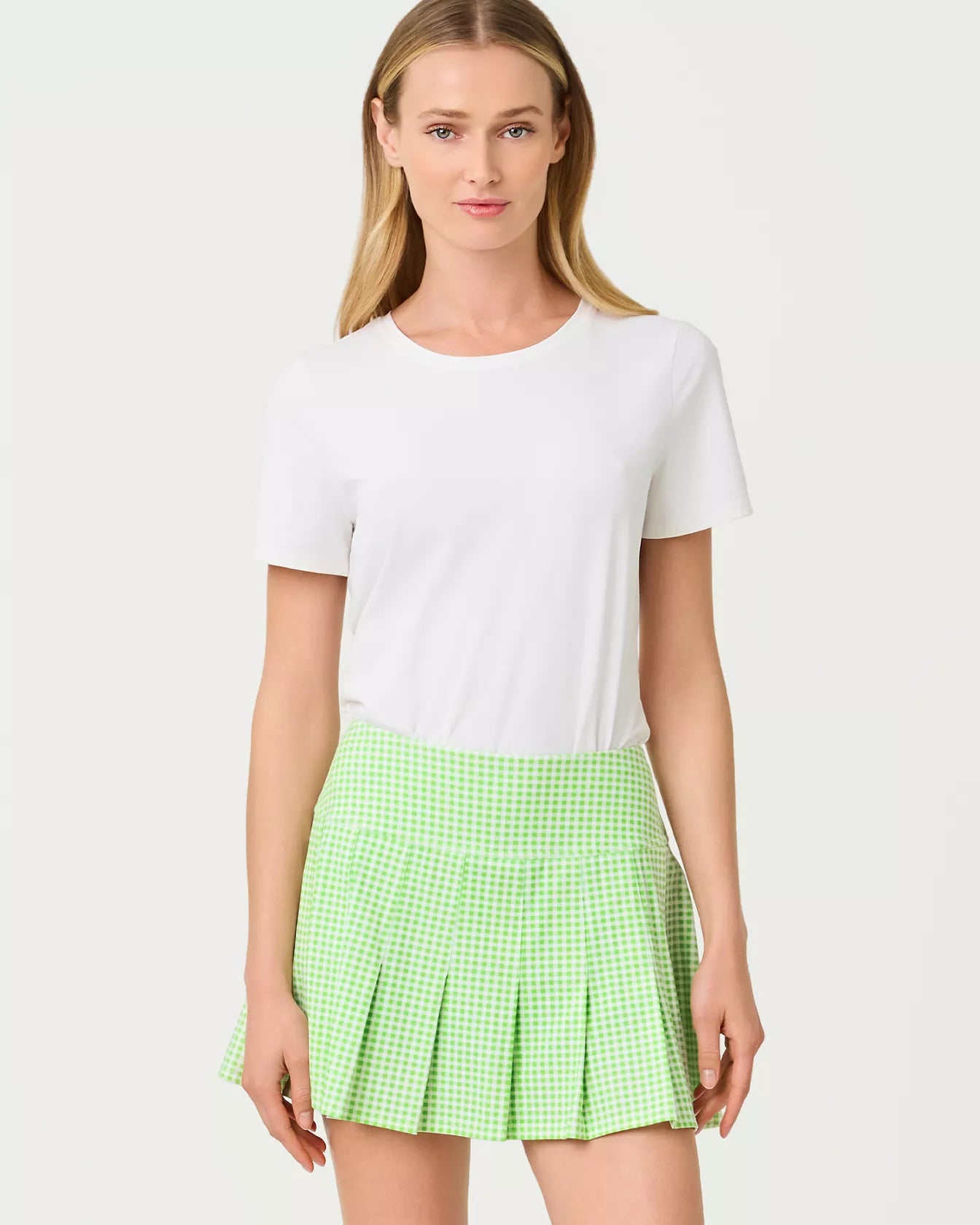LILLY PULITZER Annora Skort 13" in Pistachio Macaron Lil Check It Gingham