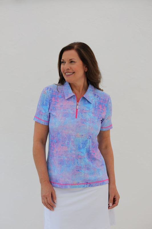 FAMARA FRAGMENTS Short Sleeve Polo Shirt