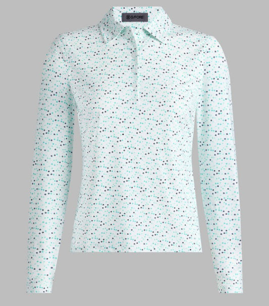 G/FORE APPAREL AYE POPPY SILKY TECH NYLON LONG SLEEVE POLO