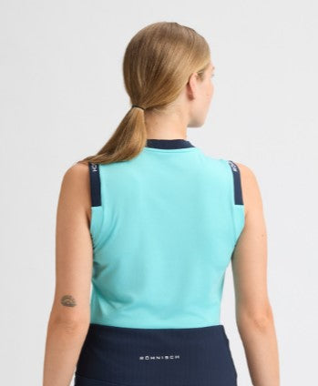 Rohnisch Abby Capri Breeze Aqua Sleeveless Polo Shirt