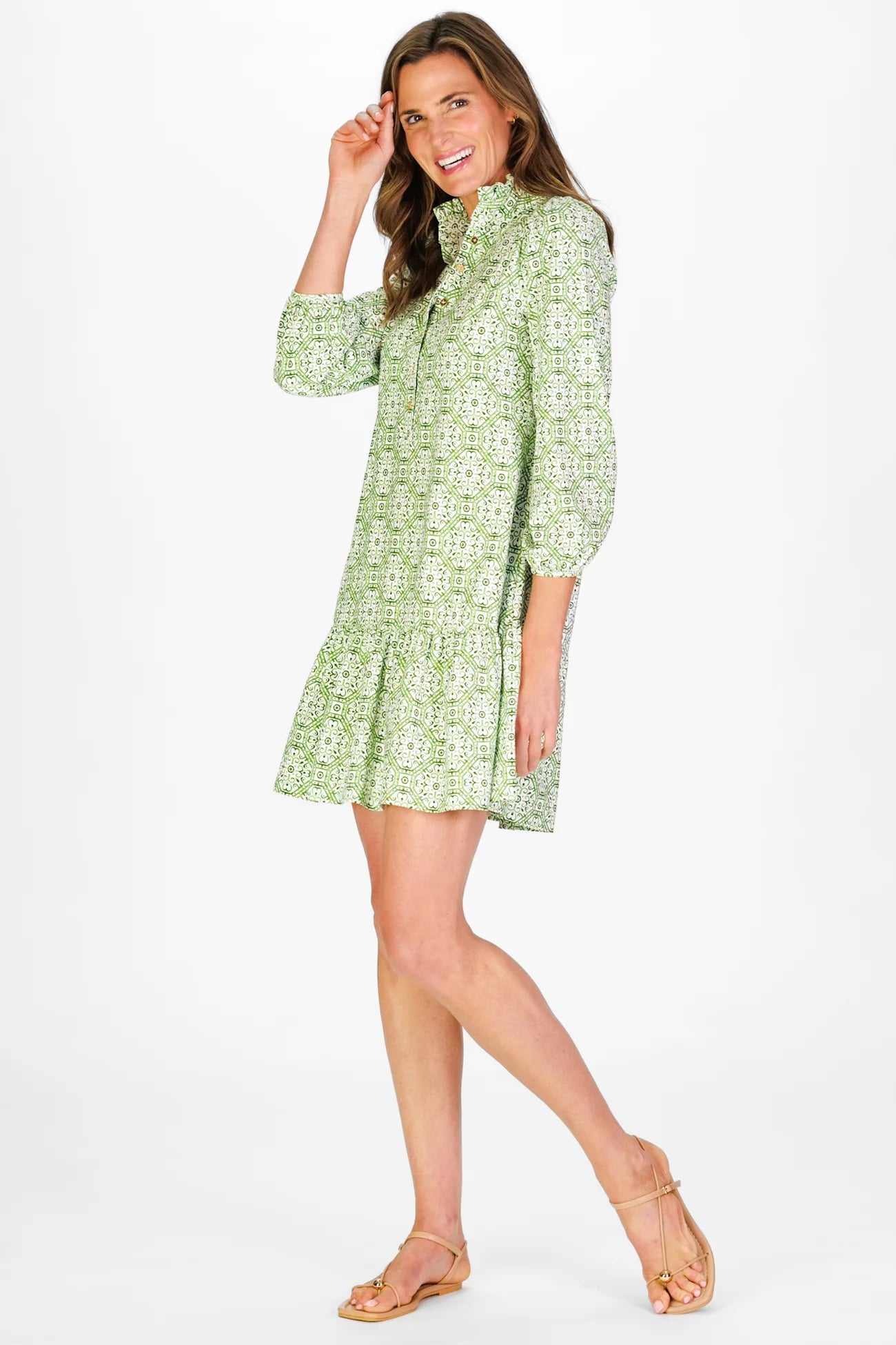 Duffield Lane Adara 3/4 Length Sleeve Dress (Multiple Colors)