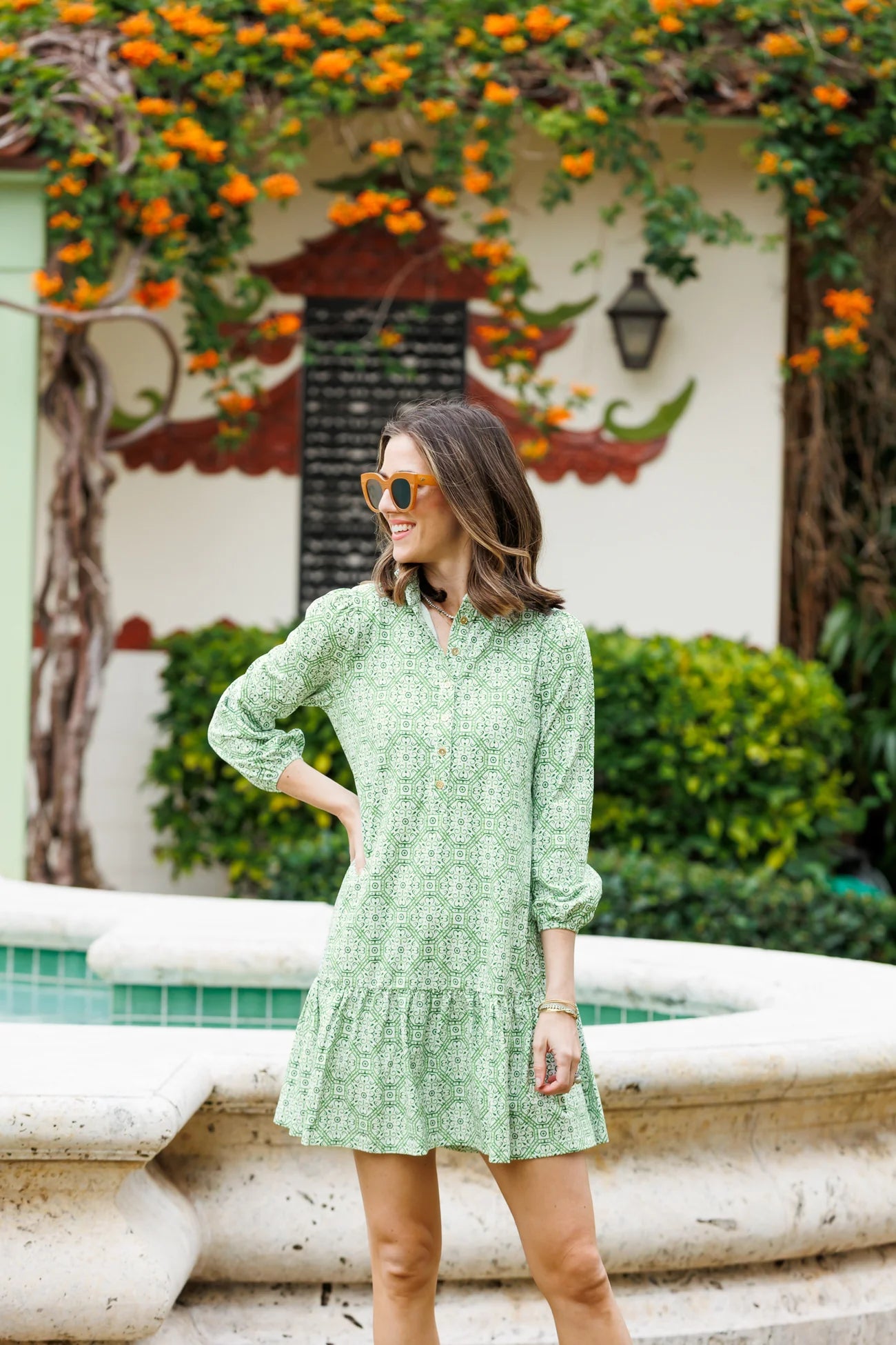 Duffield Lane Adara 3/4 Length Sleeve Dress (Multiple Colors)