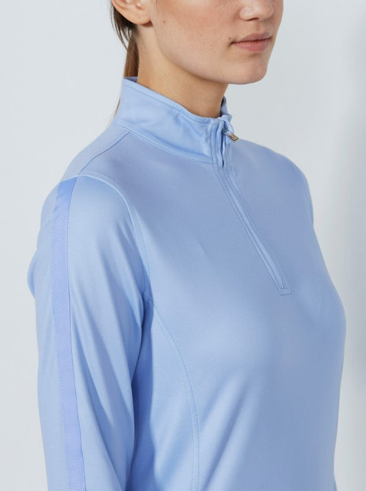 Daily Sports BLUE ILLUSIONS Anna Blue Heron Midlayer Half Neck Long Sleeve Top