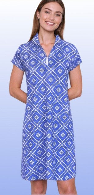 Katherine Way Annapolis Cap Sleeve Polo Dress 35"