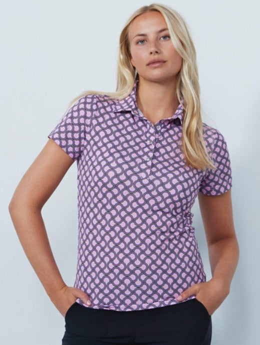 Daily Sports ARTIST Arches Pink Print Short Sleeve Polo Shirt
