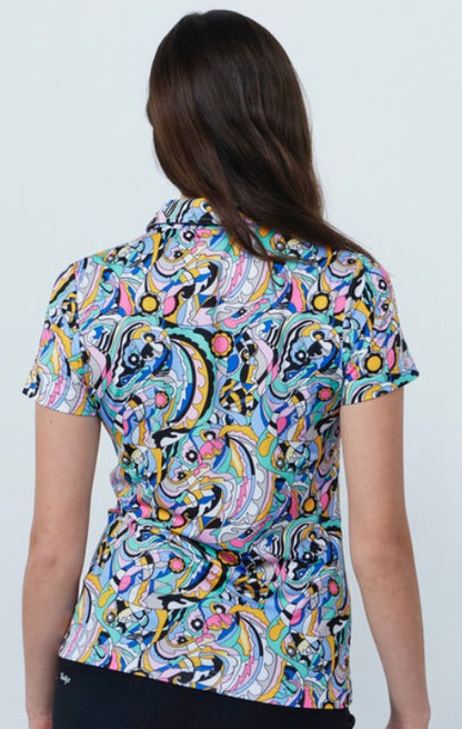 Daily Sports ARTIST Multi Mix Colorful Print Short Sleeve Polo Shirt