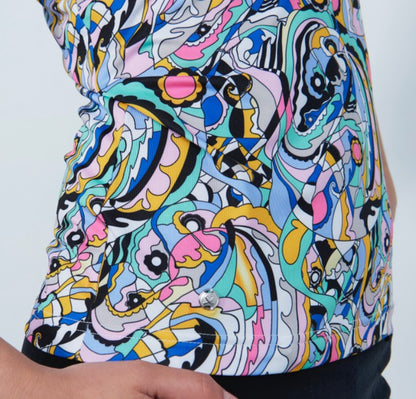 Daily Sports ARTIST Multi Mix Colorful Print Short Sleeve Polo Shirt