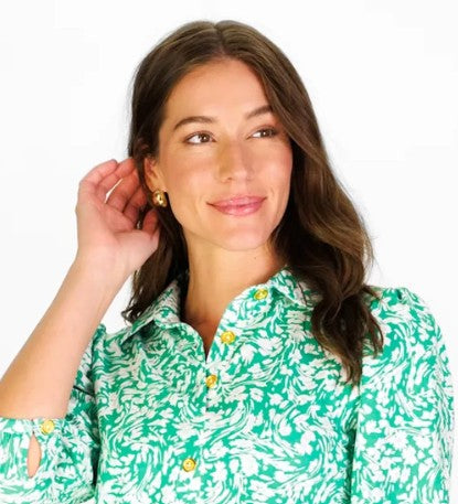 Duffield Lane Ashlynn 3/4 Sleeve Dress 36" in Mint Meadows