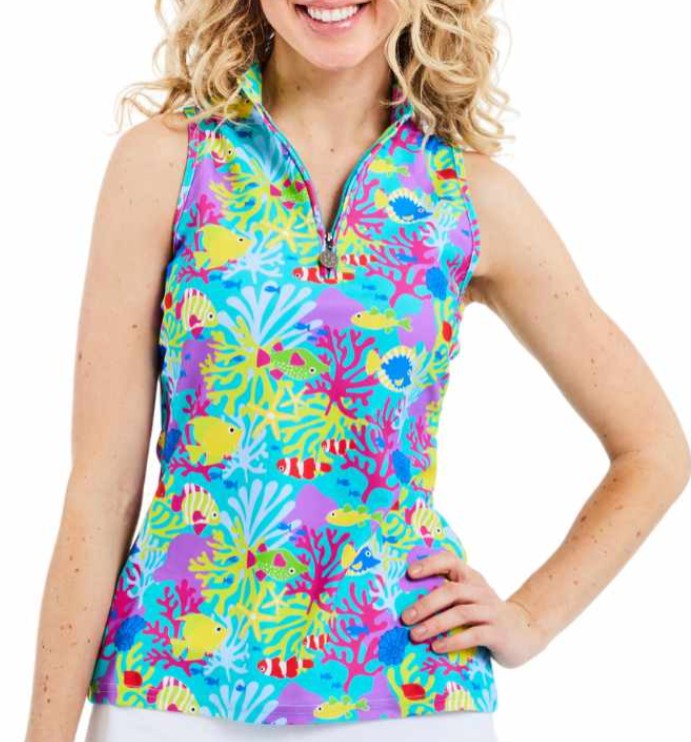 Tzu Tzu  BELLA FISHY MODIFIED RACERBACK SLEEVELESS TOP