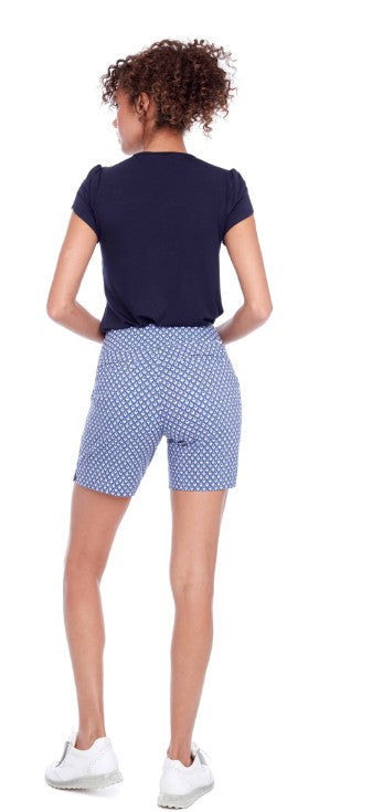 Swing Control Blue Peacock Vented Techno Short