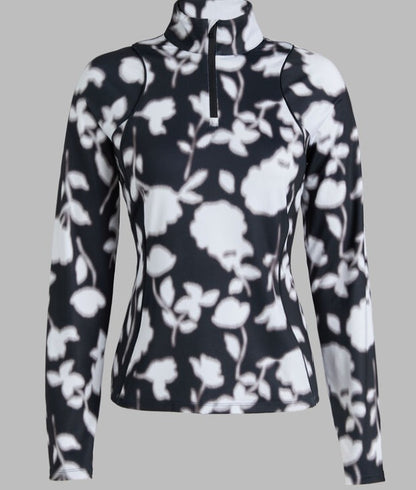 G/FORE APPAREL BLUR FLORAL TECH LONG SLEEVE JERSEY PULLOVER