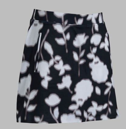 G/FORE APPAREL BLUR FLORAL TECH NYLON A-LINE SKORT 15"