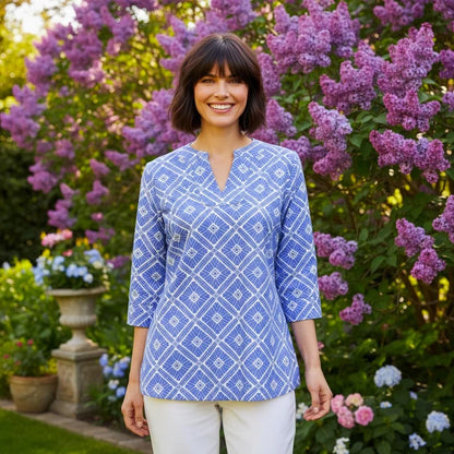 Katherine Way Boca Tiki Bar Tunic in Bar Is Open Purple