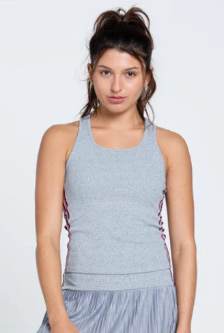 Lucky in Love Berry Buzz Stripe Rib Racerback Sleeveless Tank