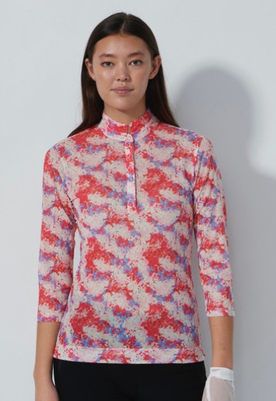 Daily Sports WATER BLOOM 3/4 Sleeve Mesh Polo Shirt