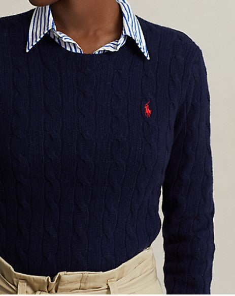 Ralph Lauren RLX LONG-SLEEVE PIMA COTTON JULIANNA CREWNECK SWEATER (MULTIPLE COLORS)