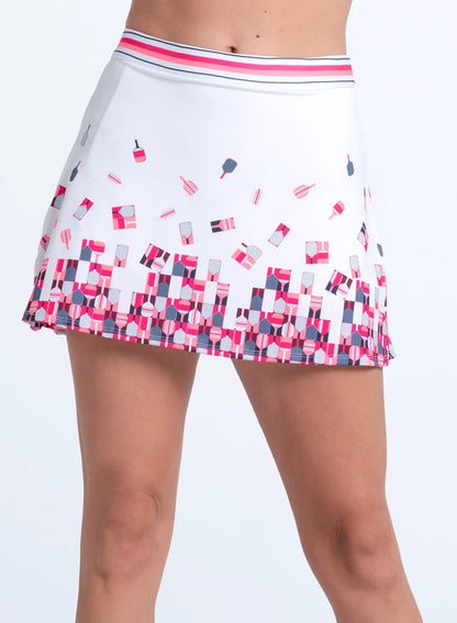 Lucky in Love THE GLOW SET Pixel Rally Pickleball Skirt