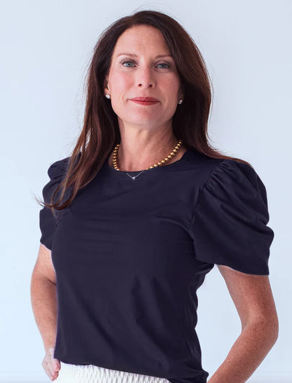 The Bubble Christi Solid Short Sleeve Top (Multiple Colors)