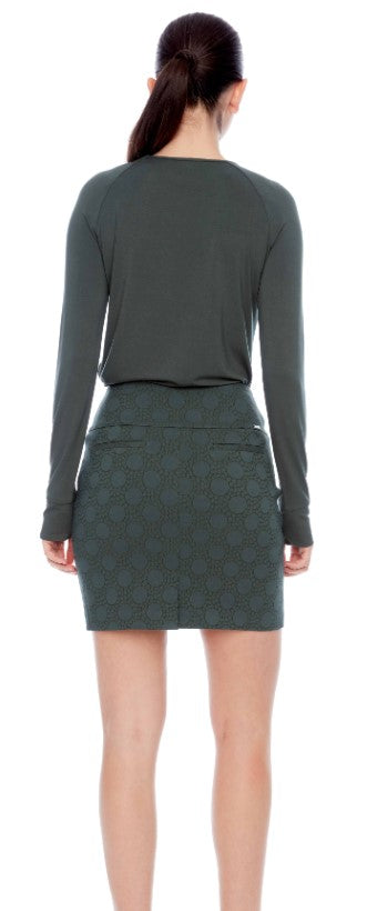 Swing Control CIRCLES VENTED JACQUARD SKORT 18"