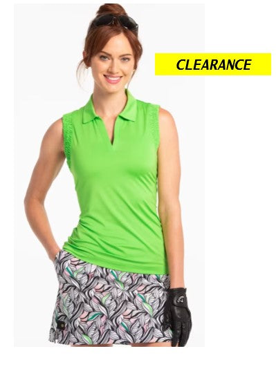 EPNY ADVENTURE AWAITS CROSSOVER PLACKET SLEEVELESS TOP