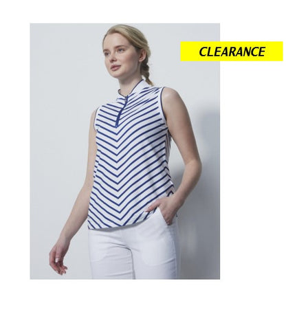 Daily Sports Spectrum White Stripe Sleeveless