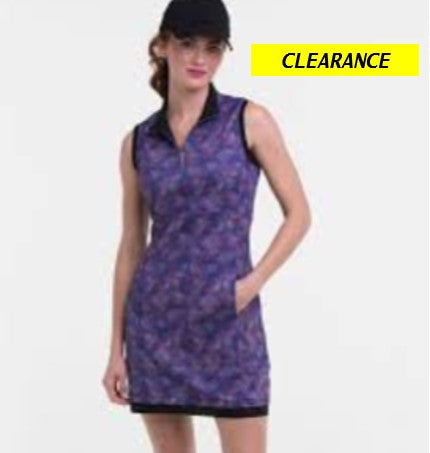 EPNY Special Effects Sleeveless Web Print Dress