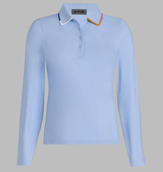 G/FORE APPAREL SILKY TECH NYLON LONG SLEEVE POLO