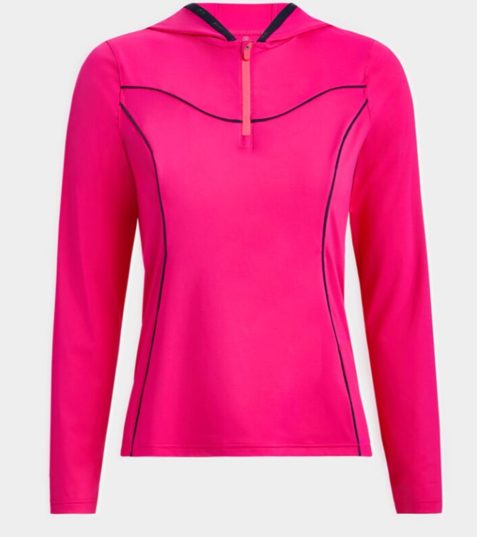 G/FORE APPAREL CONTOURING INTERLOCK HOODED MID LAYER TOP (MULTIPLE COLORS)