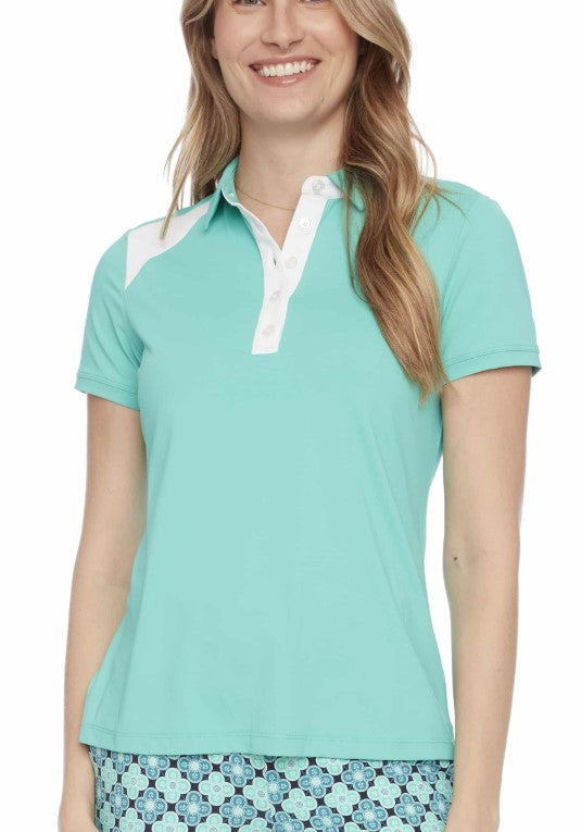 Swing Control CONTRAST COLOR SHORT SLEEVE BUTTONED VELOCITY POLO (MULTIPLE COLORS)