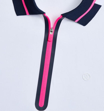 G/FORE APPAREL CONTRAST PANEL TECH PIQUÉ POLO