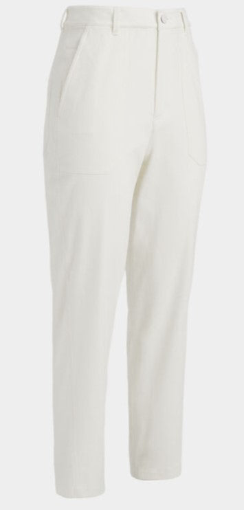 G/FORE APPAREL COTTON TWILL HIGH RISE STRAIGHT TAPERED LEG TROUSER 27.5" (MULTIPLE COLORS)