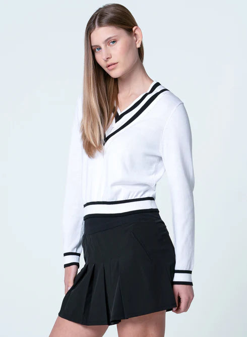 Lucky in Love Victory V-neck Sweater (Multiple Colors)