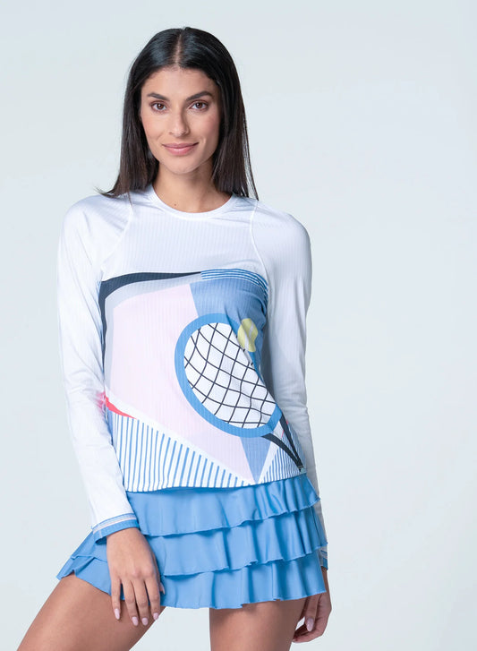 Lucky in Love Linen Nouveau Intuition Long Sleeve Top