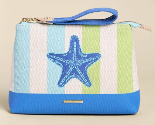 Spartina Carina Wristlet Blue Starfish