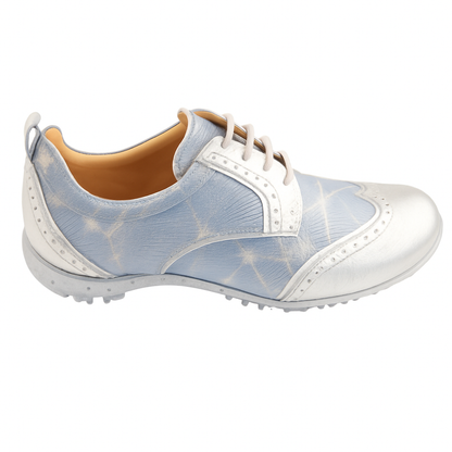 WesTees Grace Golf Shoe for Walking 18 in Metallic Silver & Blue