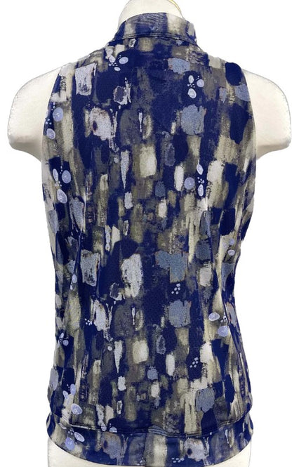 EPC Couture Blue and Silver Claire Sleeveless Top