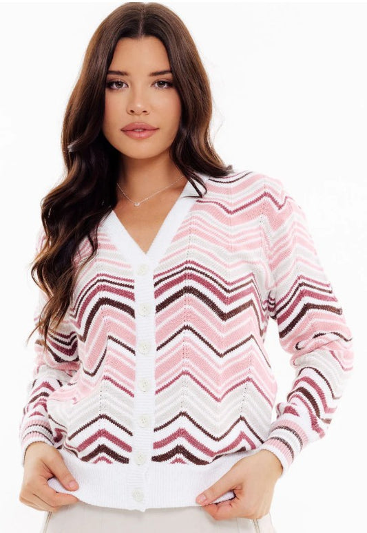 GG Blue ROSEWOOD Club Cardigan Sweater