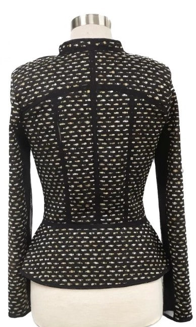 EPC Style Couture Coco Boucle Jacket w Ruffle Neck