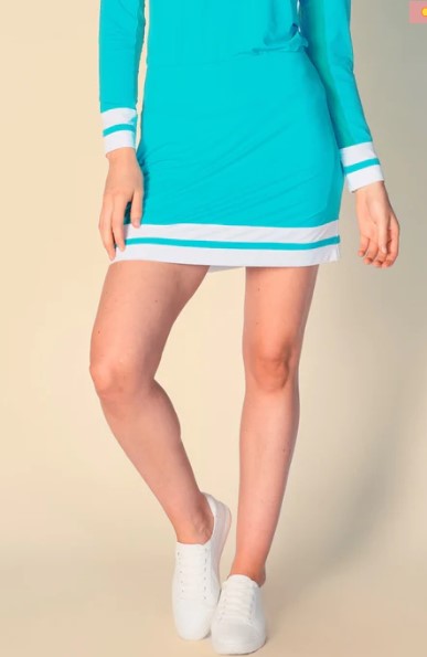 G Lifestyle Spring Color Block 16" Skirt Set (Multiple Colors)