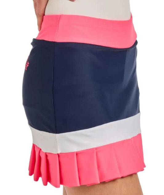 TZU TZU DARBY NAVY-PUNCH-WHITE SKORT 16"