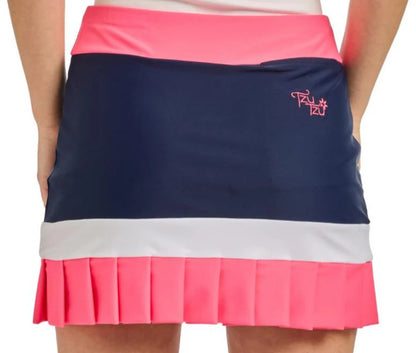 TZU TZU DARBY NAVY-PUNCH-WHITE SKORT 16"