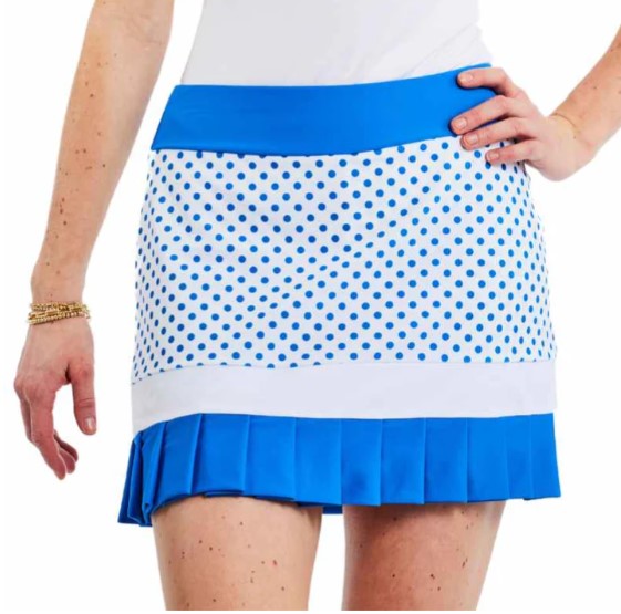 TZU TZU DARBY REGAL DOTTY BLUE-WHITE SKORT 16"