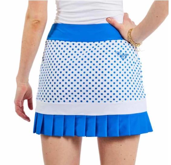 TZU TZU DARBY REGAL DOTTY BLUE-WHITE SKORT 16"