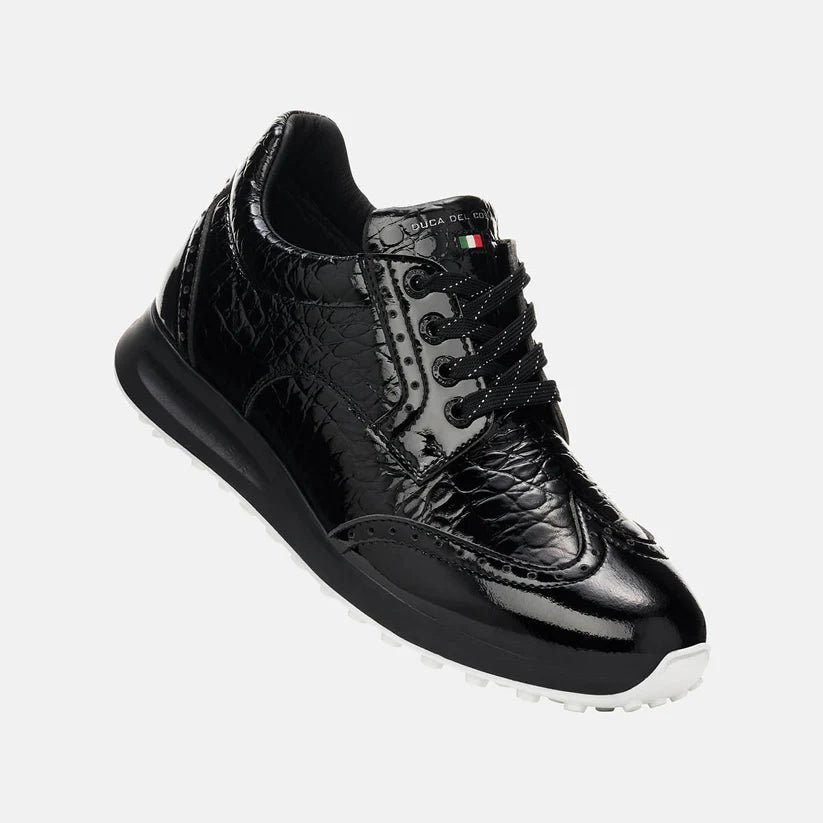 Duca Del Cosma Bellezza 2 Golf Shoe in Black/Croco