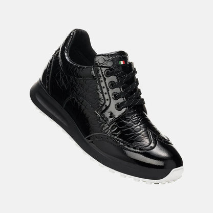 Duca Del Cosma Bellezza 2 Golf Shoe in Black/Croco