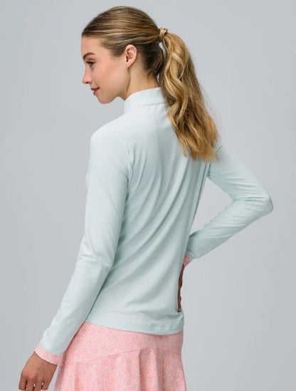 Fairway & Greene DIDI BUTTON LONG SLEEVE MOCK