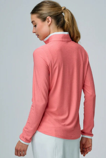 Fairway & Greene DREA LONG SLEEVE ZIP MOCK