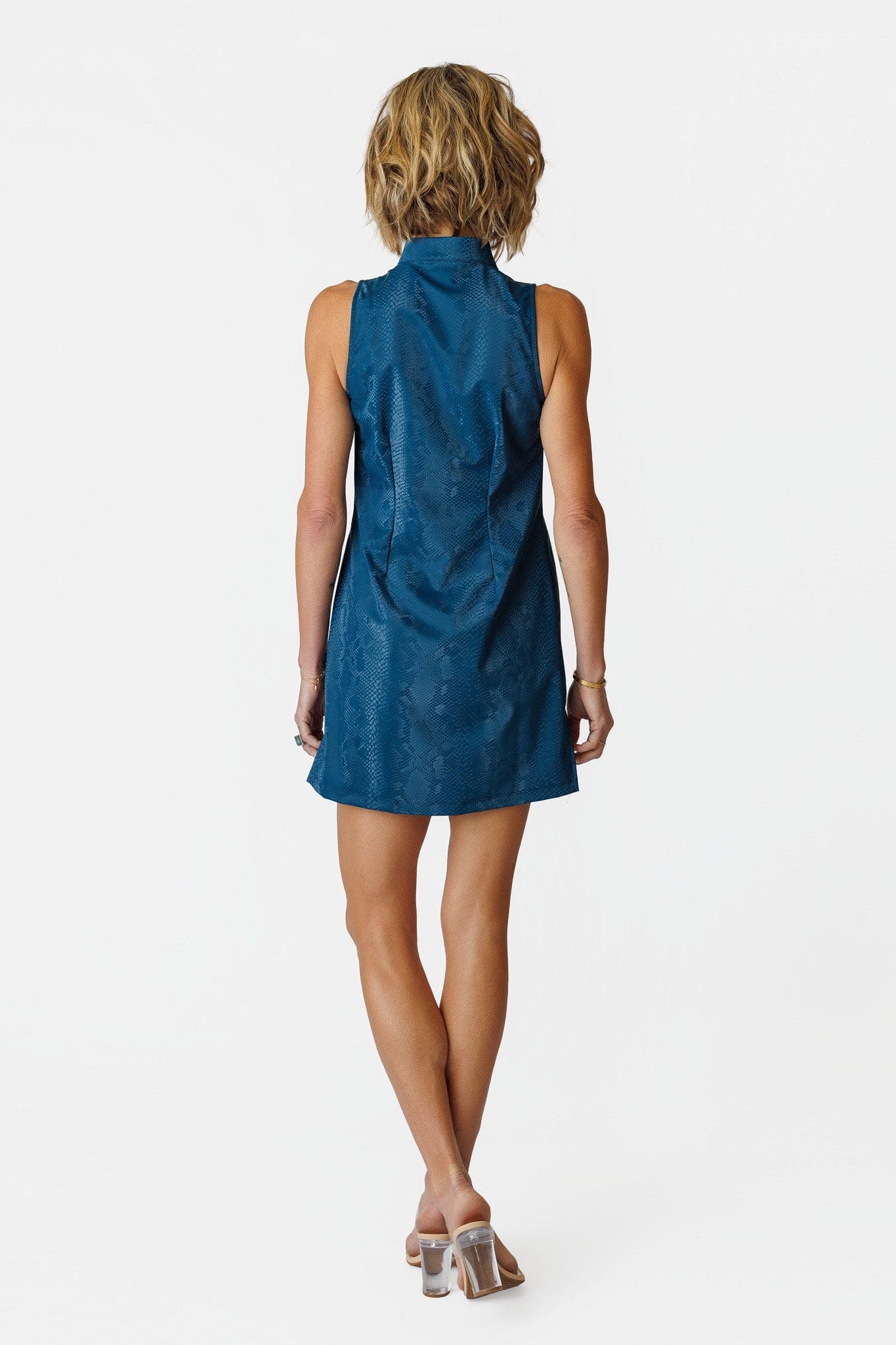 Amy Sport MEDITERRANEAN Course to Cocktails Snake Sleeveless Dress (Multiple Colors)